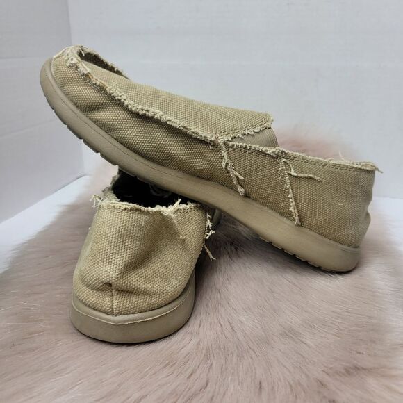 Crocs Santa Cruz Canvas Loafers Men’s Beige Slip On Shoes Size 8 main image 8